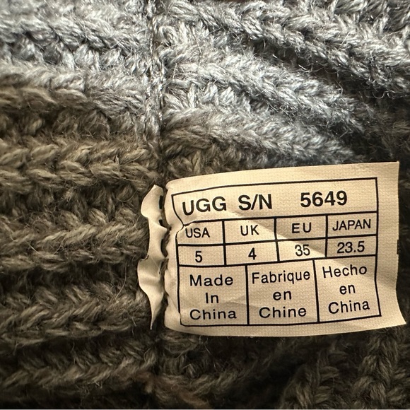 UGG Sweater Boots SZ 5 - Picture 7 of 8